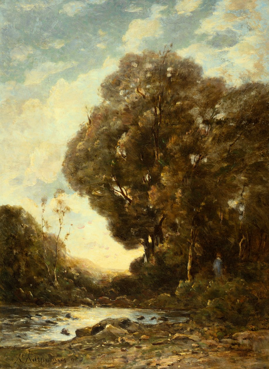 De rivier door Henri Joseph Harpignies