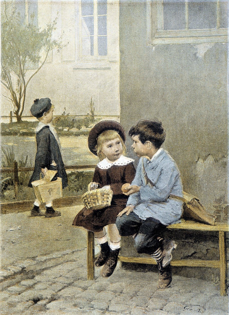 School: vrije uitwisseling - Geoffroy door Henri Jules Jean Geoffroy