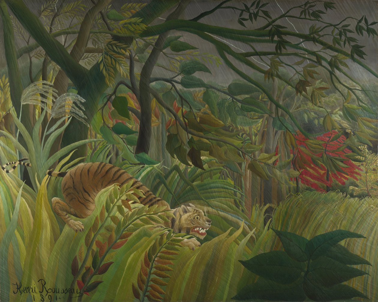 Verrast! door Henri Julien Félix Rousseau