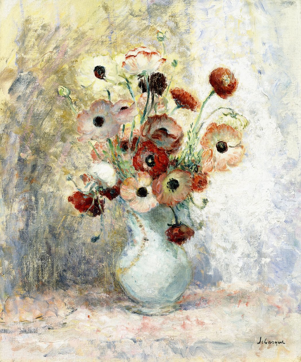 Boeket Anemonen door Henri Lebasque