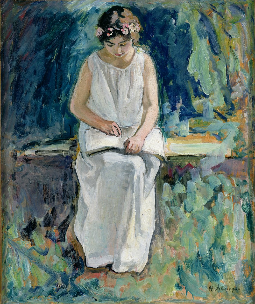 Meisje Leest door Henri Lebasque