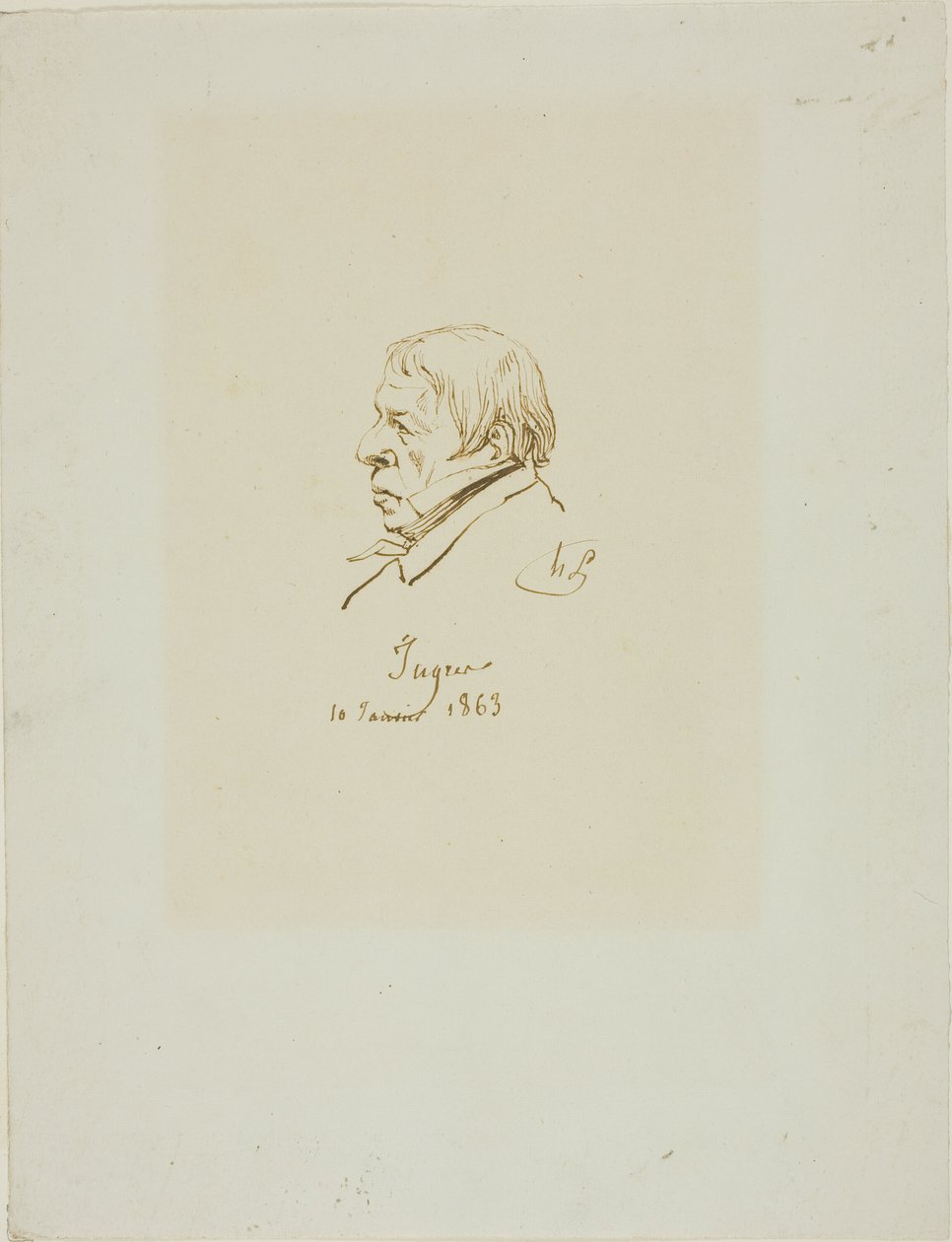 Jean Auguste Dominique Ingres door Henri Lehmann