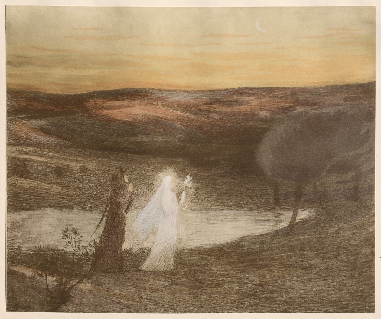 Dante ontmoet Beatrice, 1898 door Henri Martin