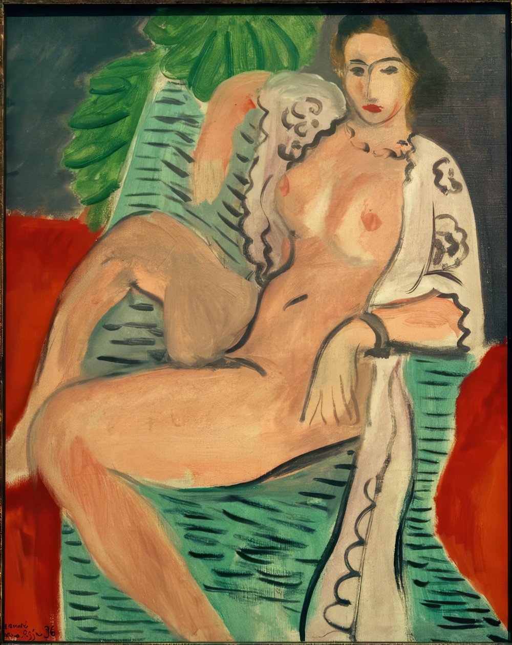 Gedrapeerd naakt door Henri Matisse