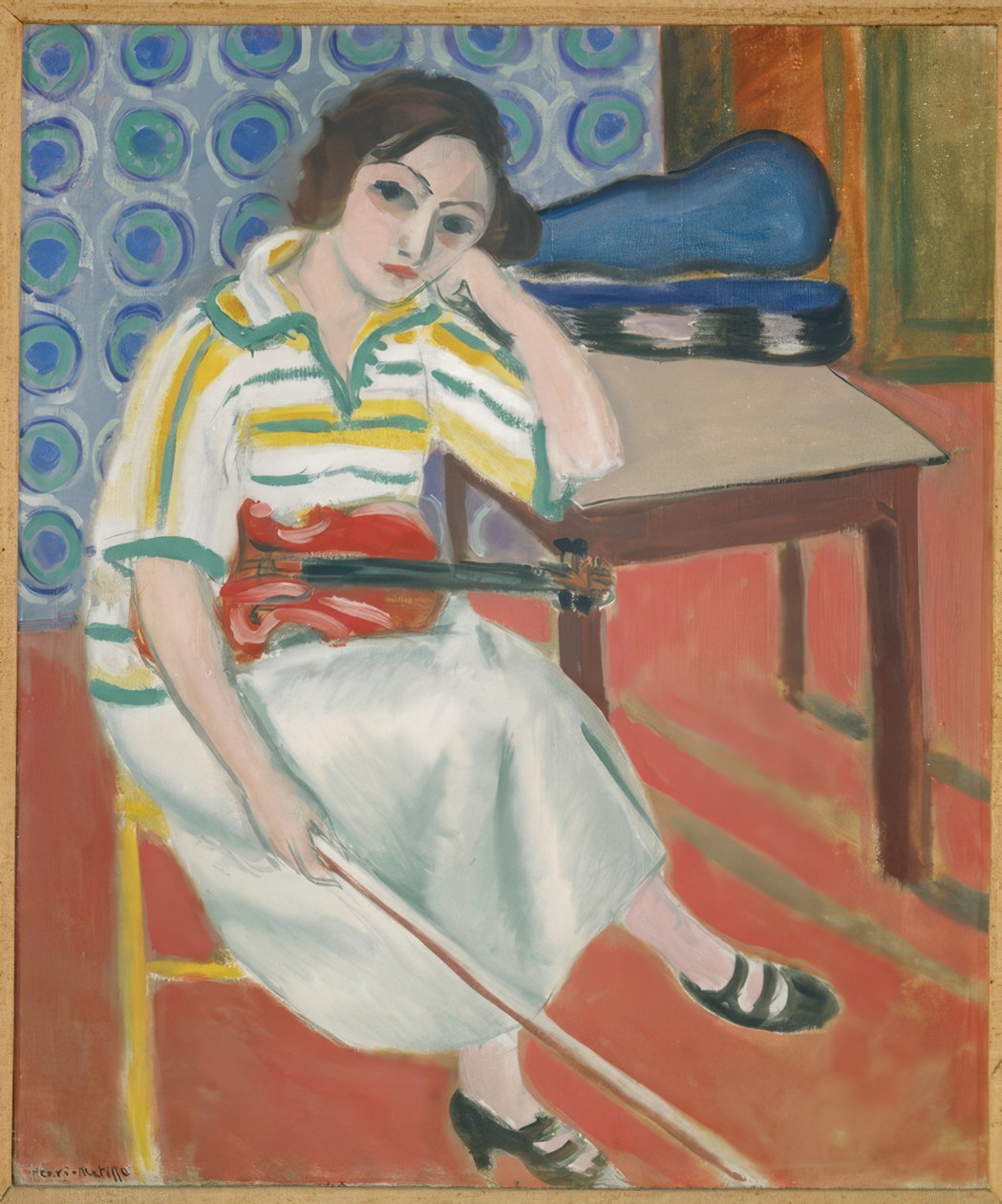 Vrouw met viool door Henri Matisse