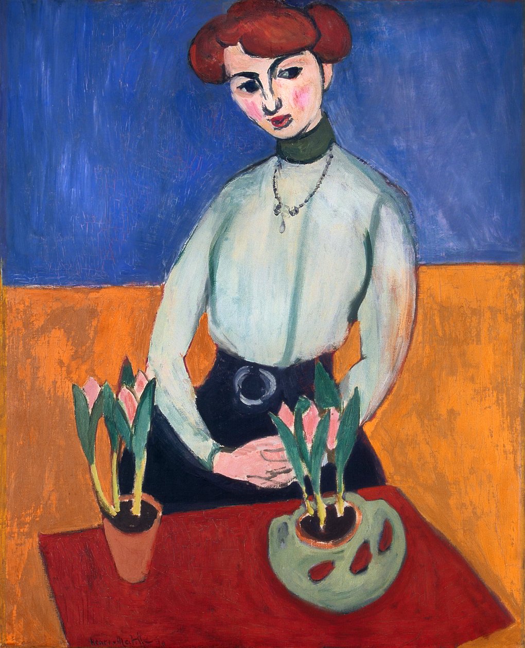 Meisje met tulpen door Henri Matisse