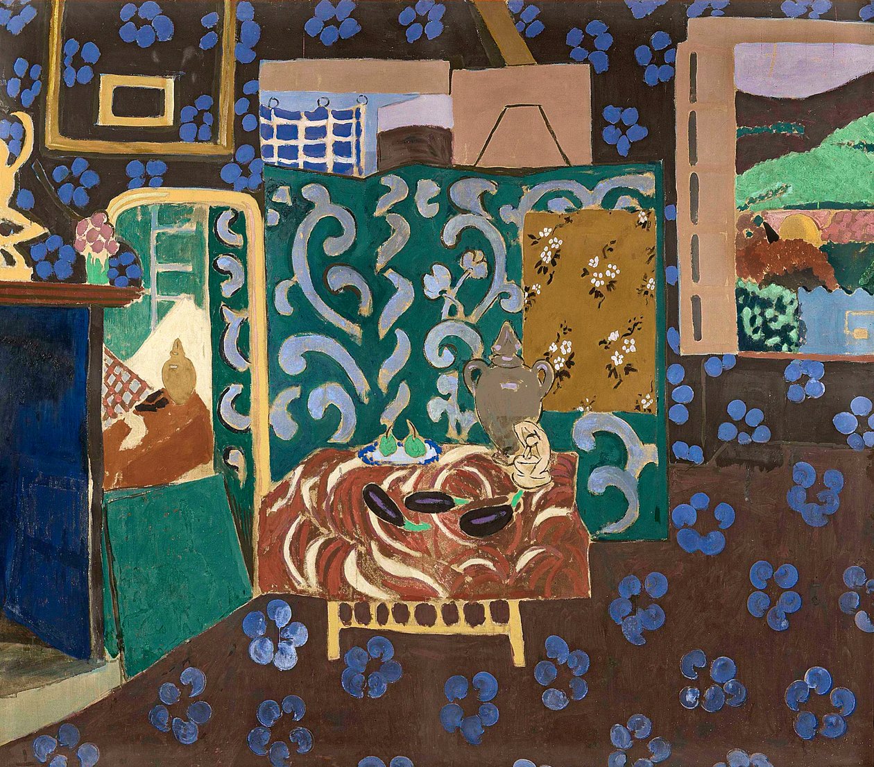 Interieur met Aubergines door Henri Matisse