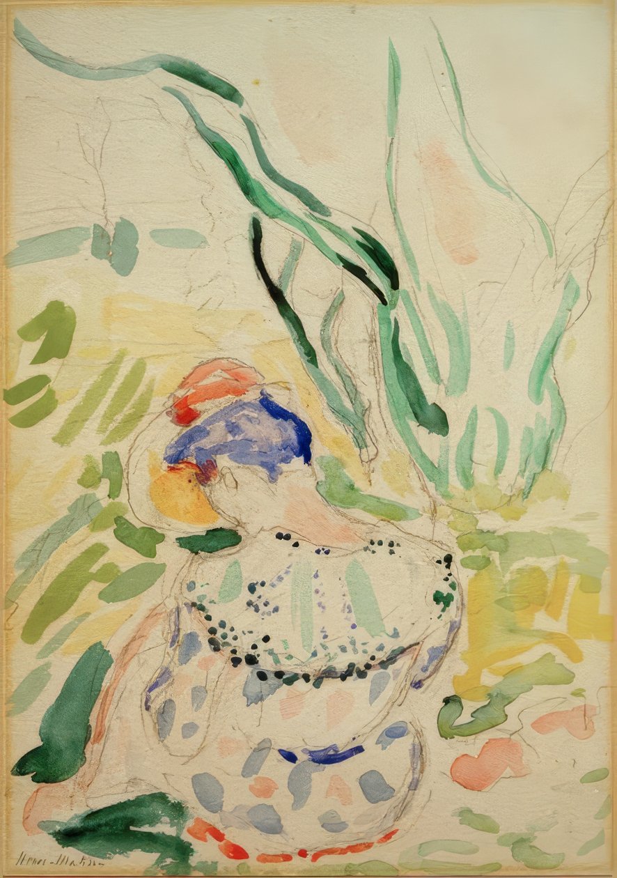 Jonge vrouw op de rug (Madame Matisse) door Henri Matisse