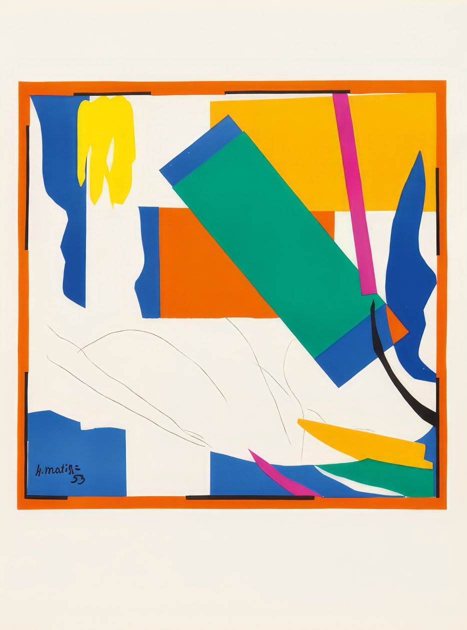 Convoluut van acht kleurenlitho