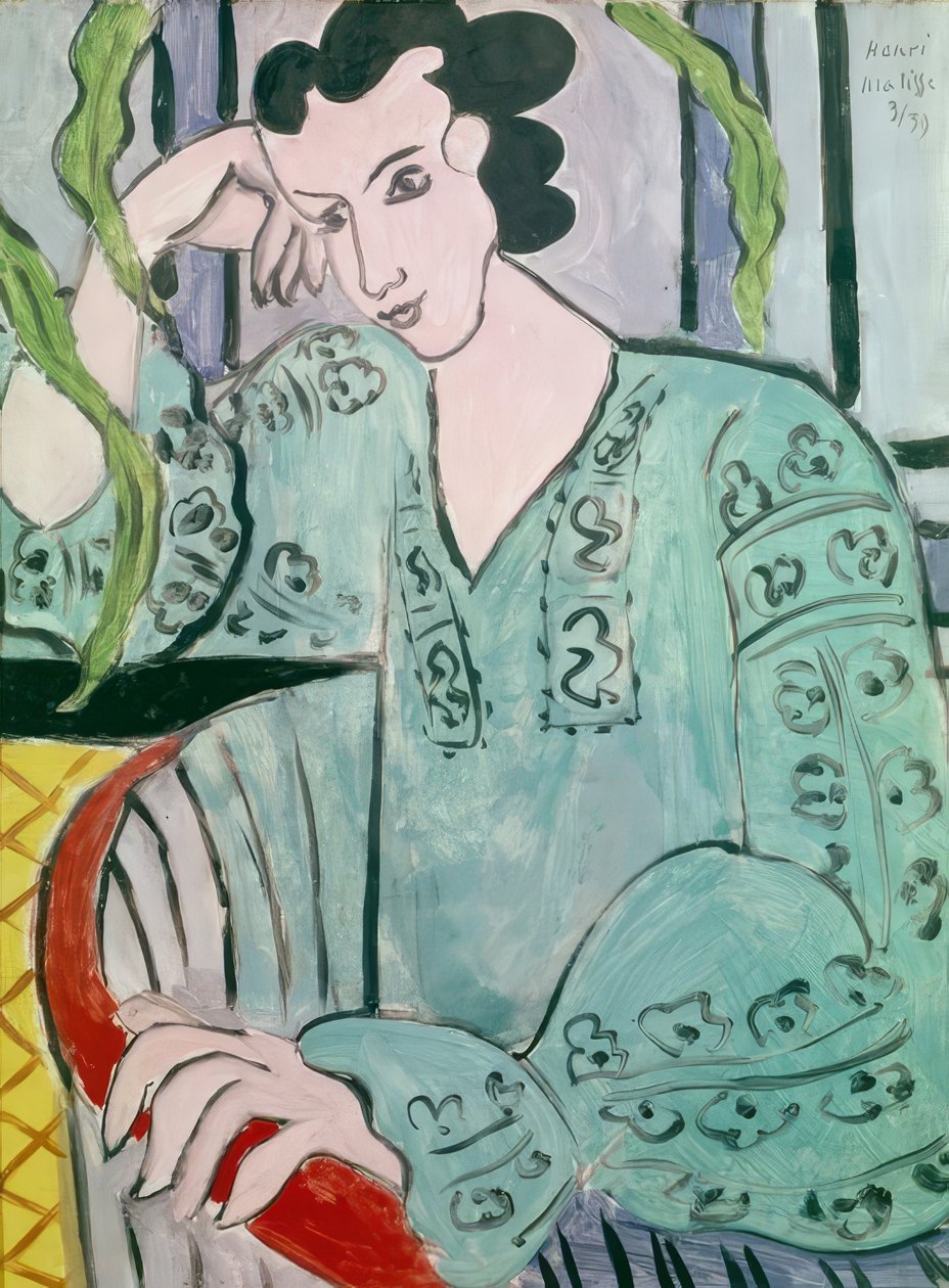 De Hongaarse in de groene blouse door Henri Matisse