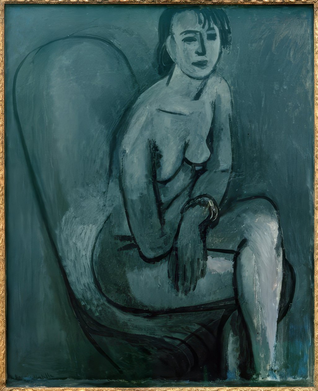 Grijs naakt met armband door Henri Matisse