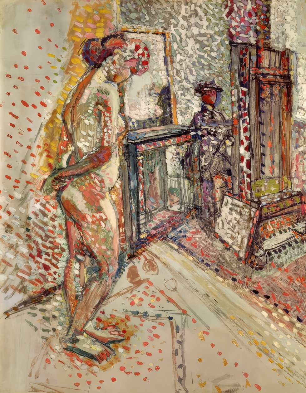 Naakt in de studio door Henri Matisse
