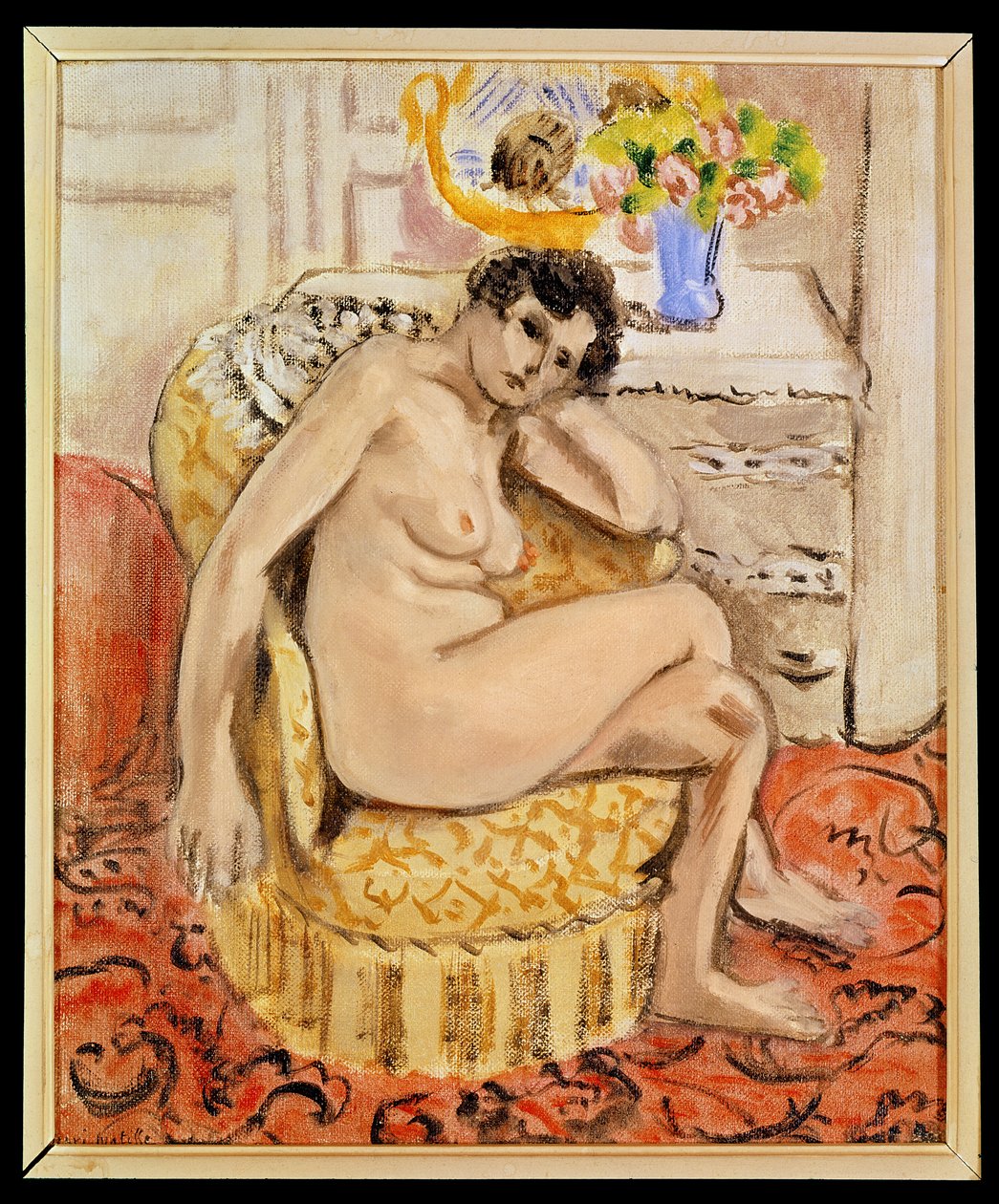 Naakt in een leunstoel door Henri Matisse