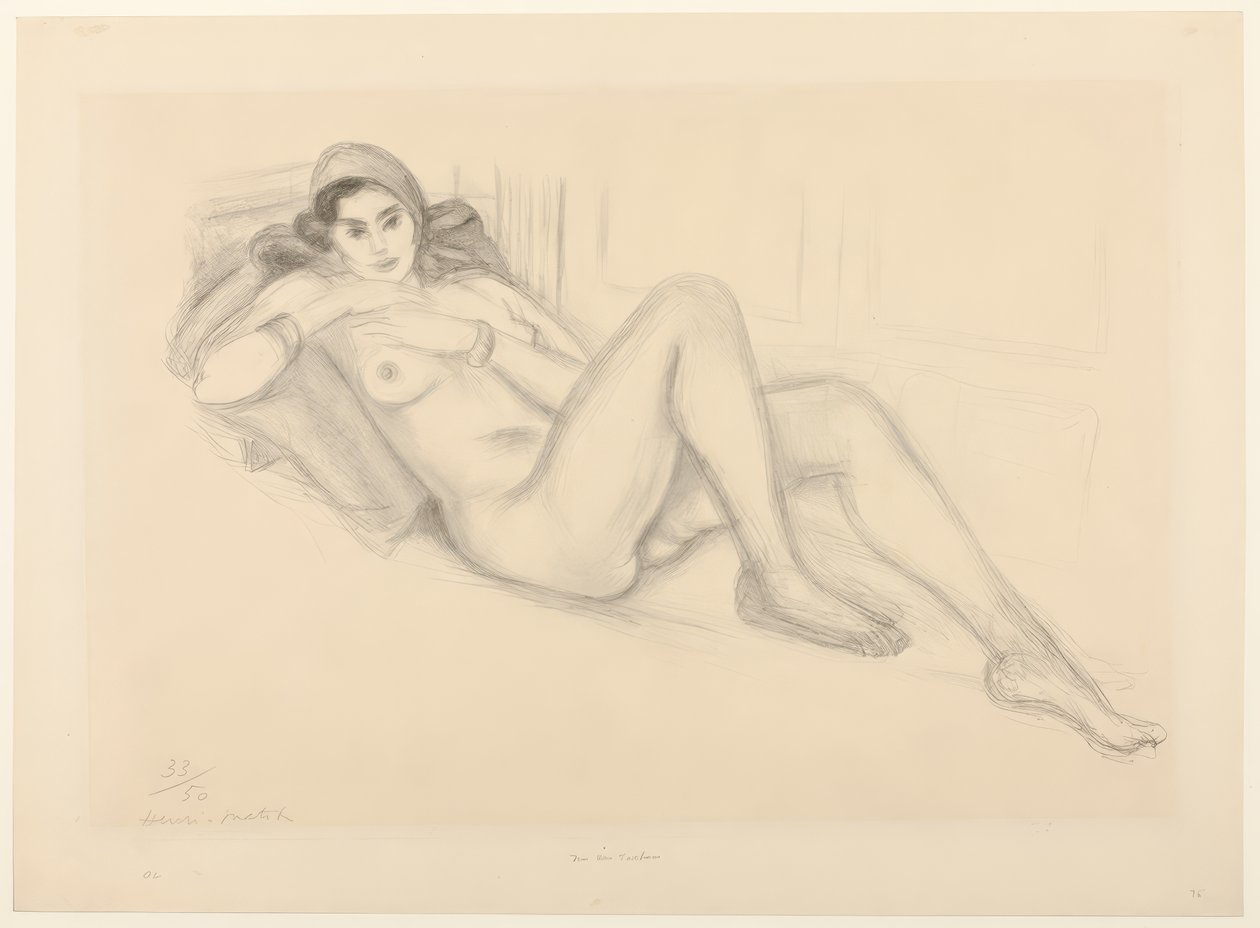 Naakt met tulband door Henri Matisse