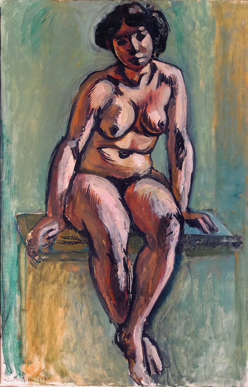 Zittend naakt door Henri Matisse