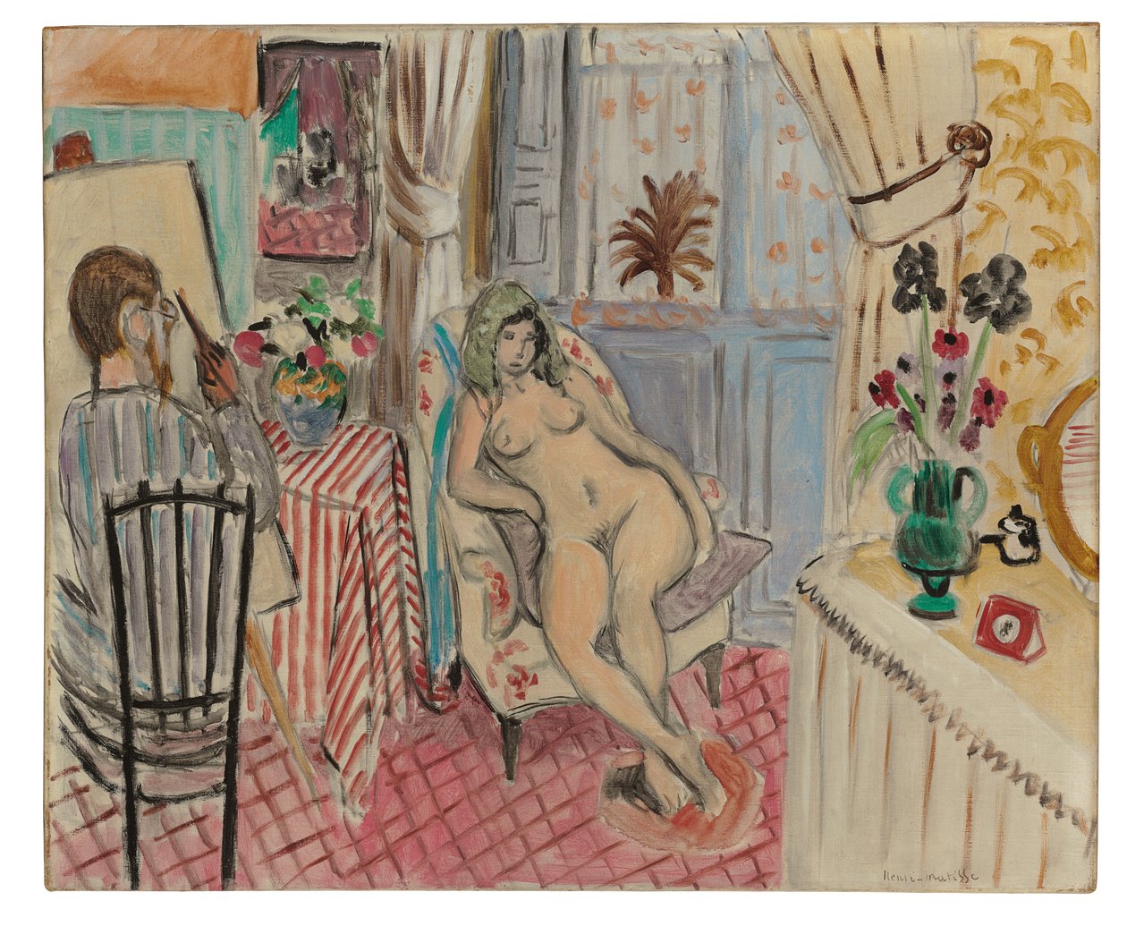 De kunstenaar en zijn model door Henri Matisse