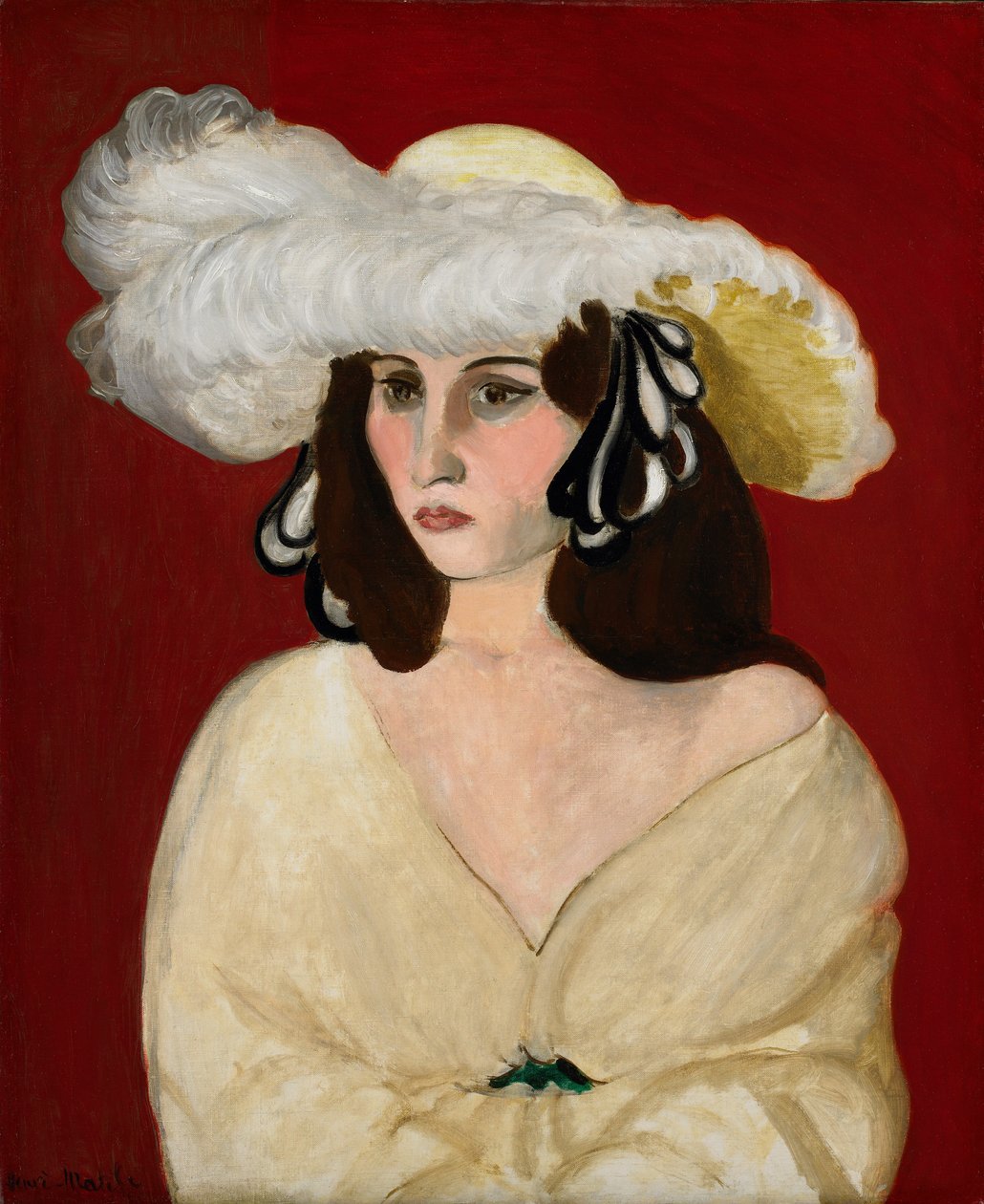 Witte pluimen door Henri Matisse