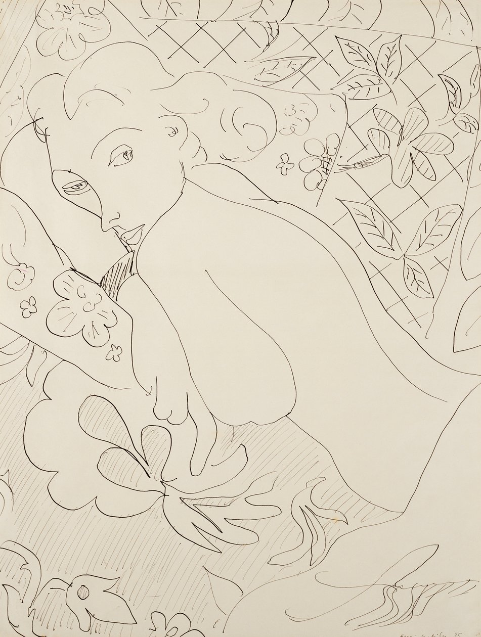 Vrouw liegt door Henri Matisse