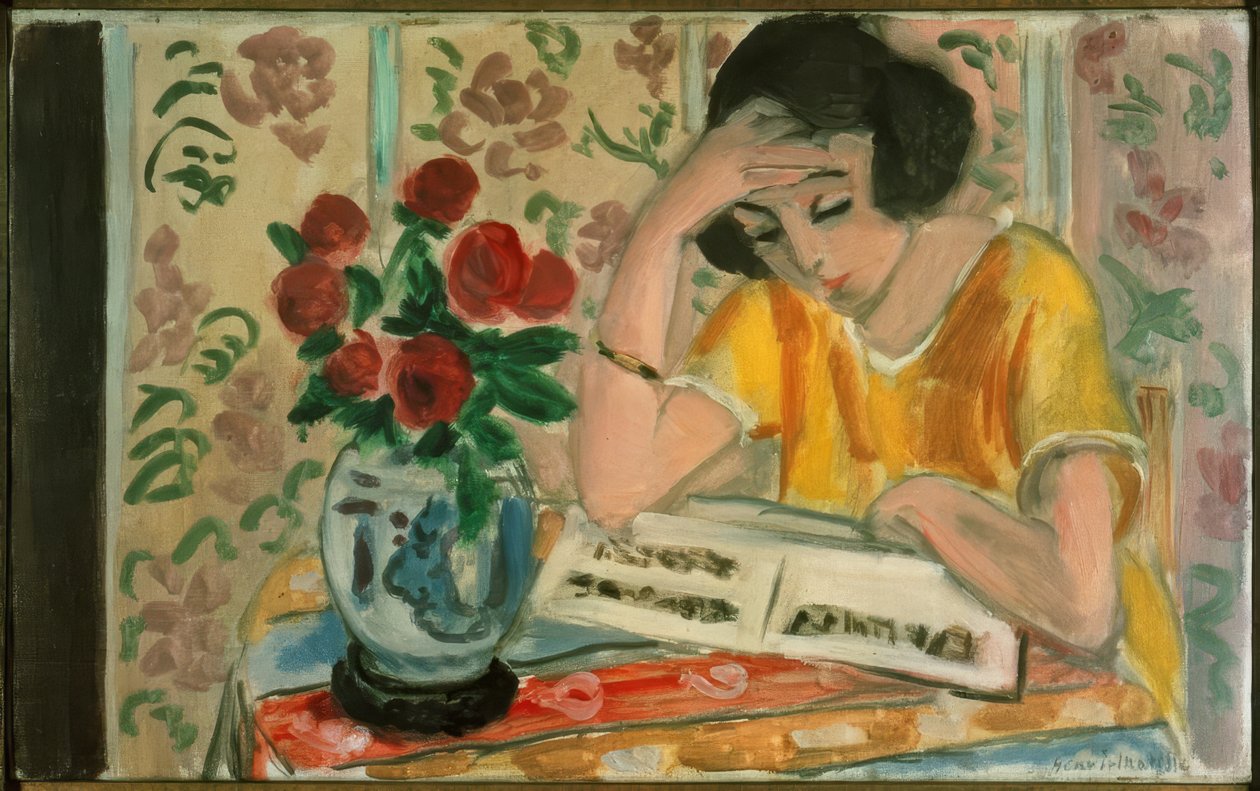 Vrouw lezen door Henri Matisse