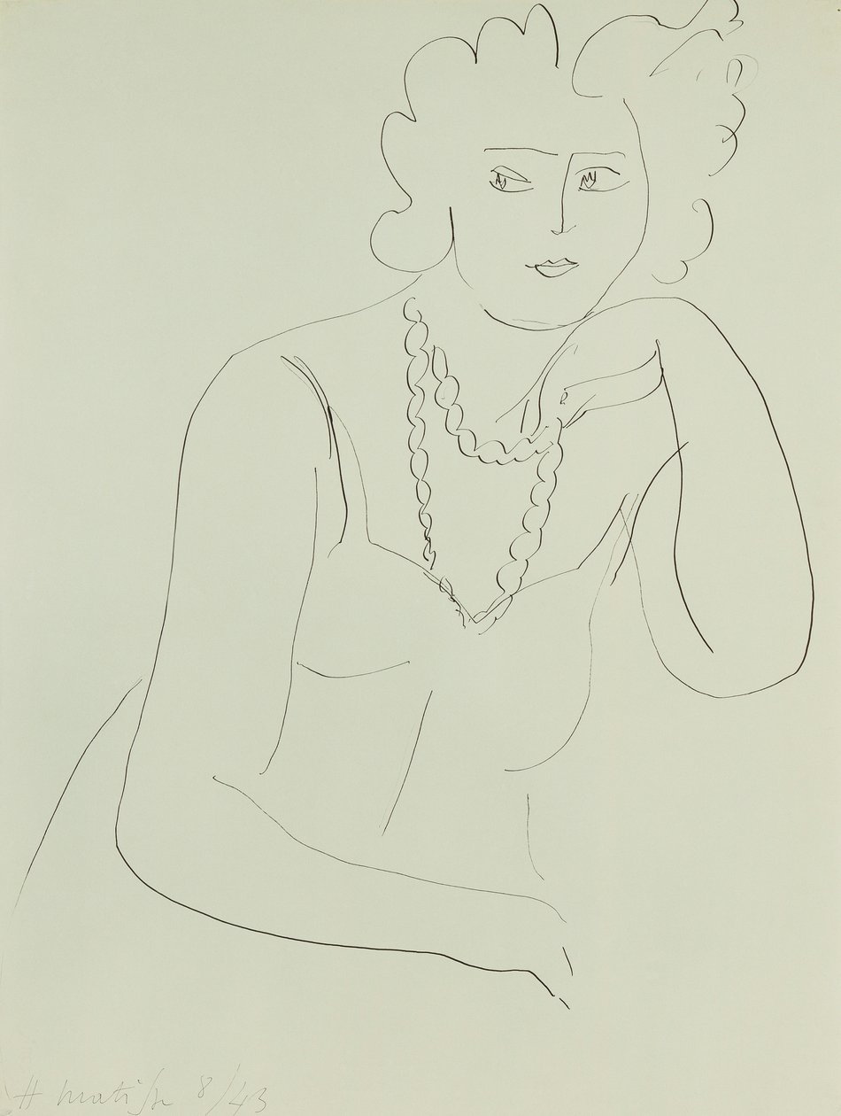 Vrouw met ketting door Henri Matisse