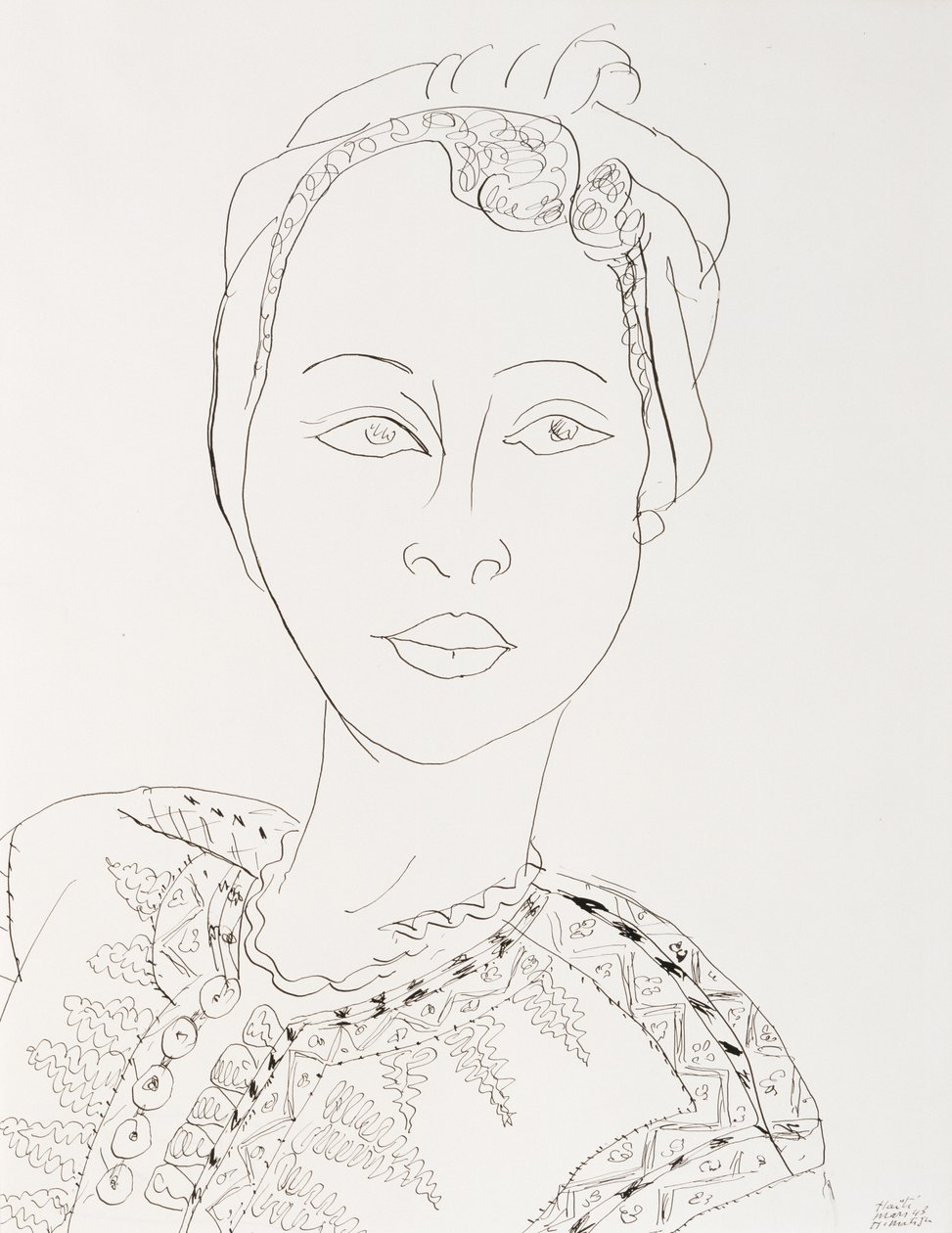 Vrouw met tulband door Henri Matisse