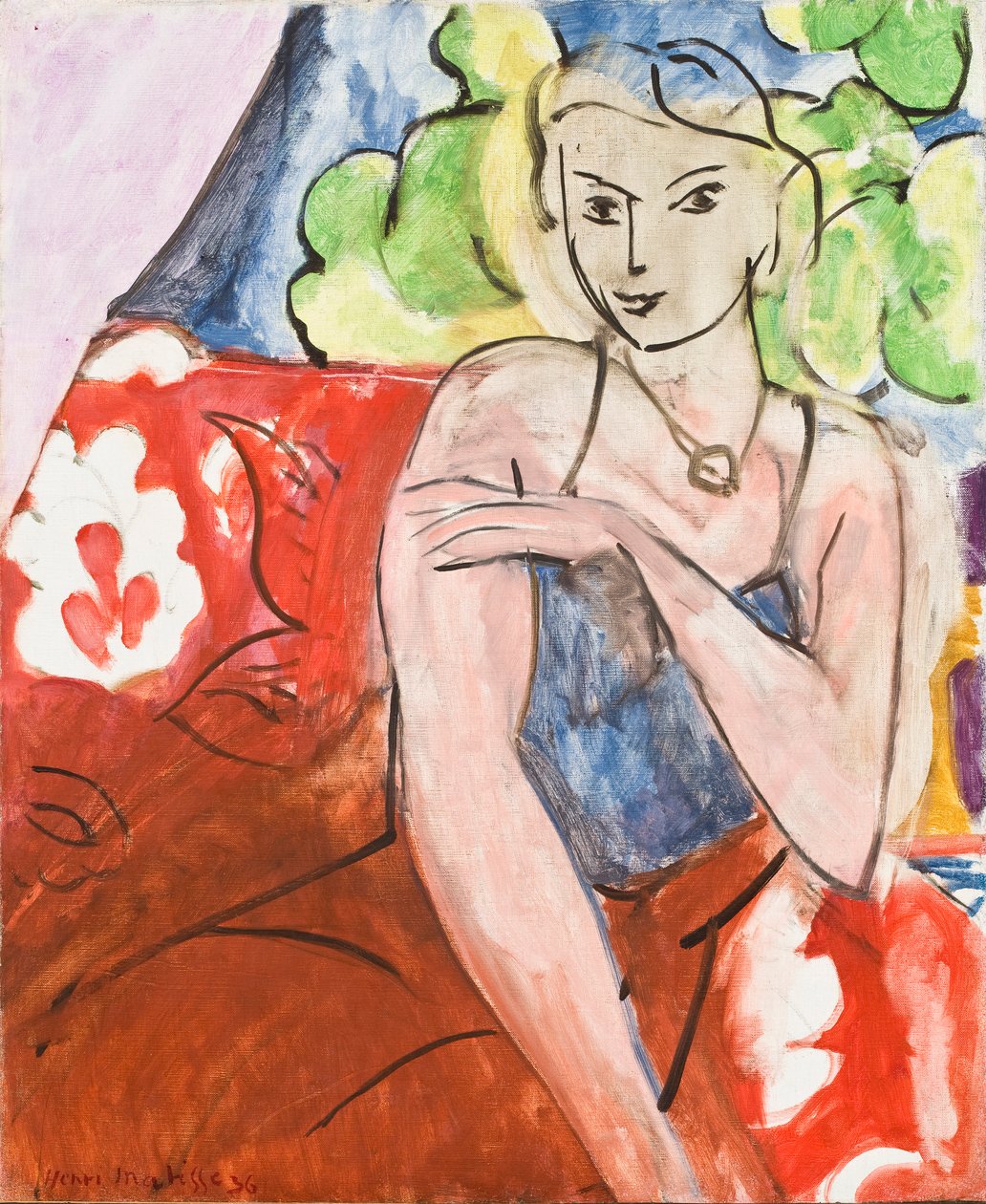 Zittend jong meisje (La Biche) door Henri Matisse