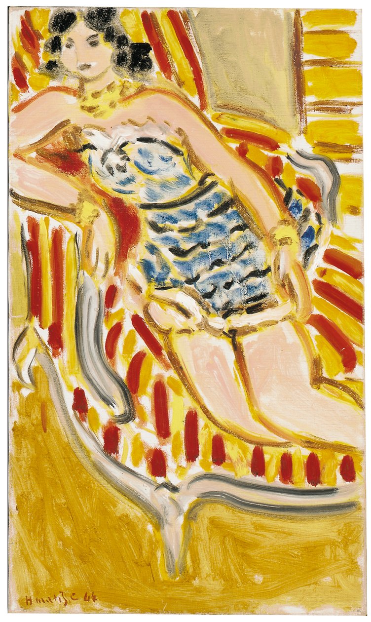 Jonge vrouw op een bank door Henri Matisse