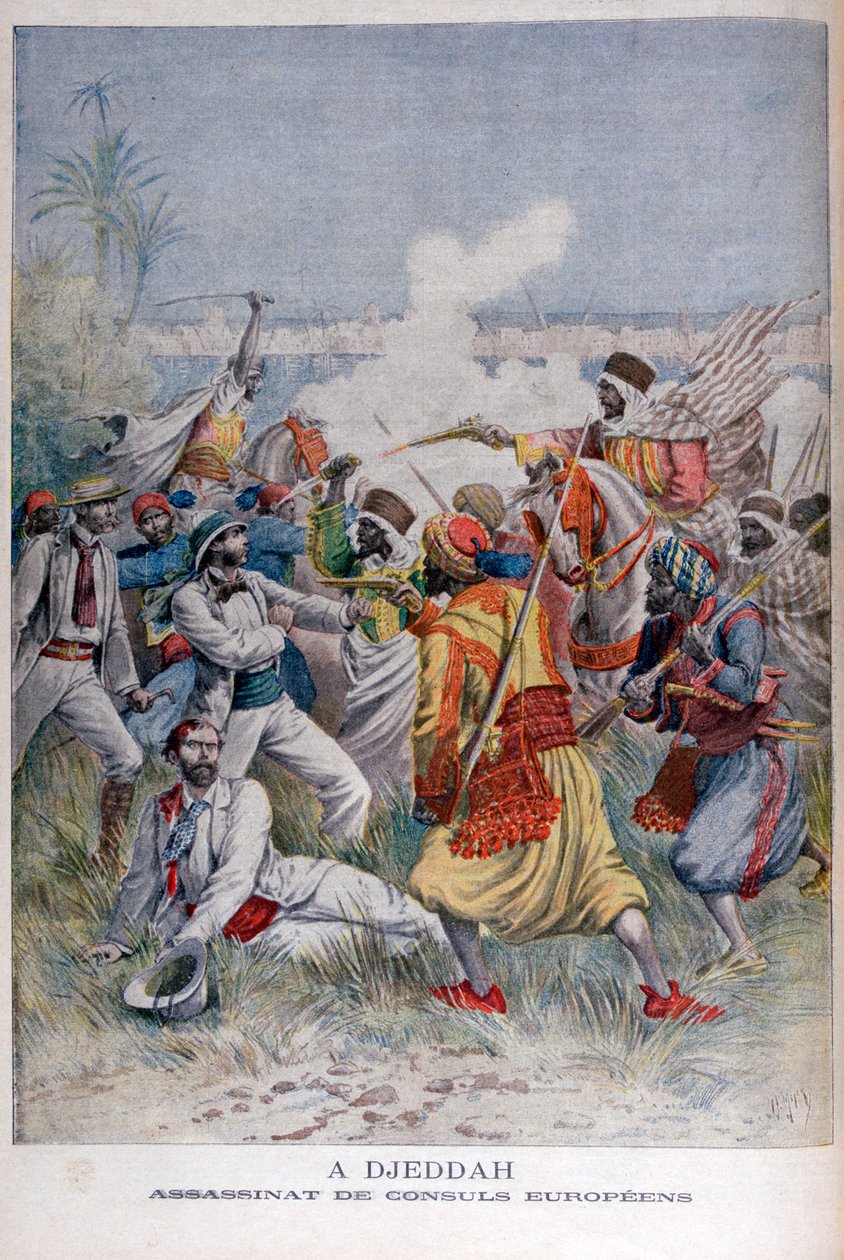 Moord op de Europese consuls, Djeddah, 1895 door Henri Meyer