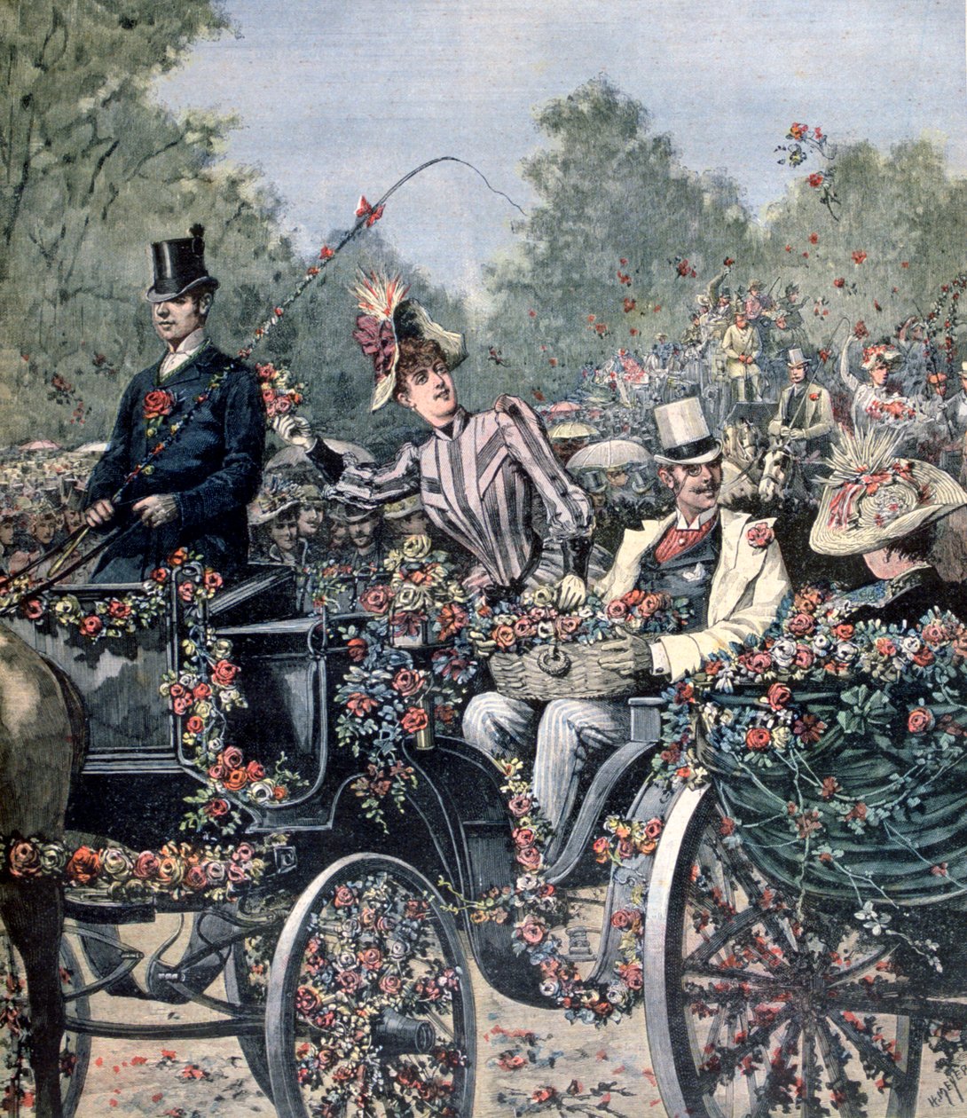 Bloemenparade, 1891 door Henri Meyer