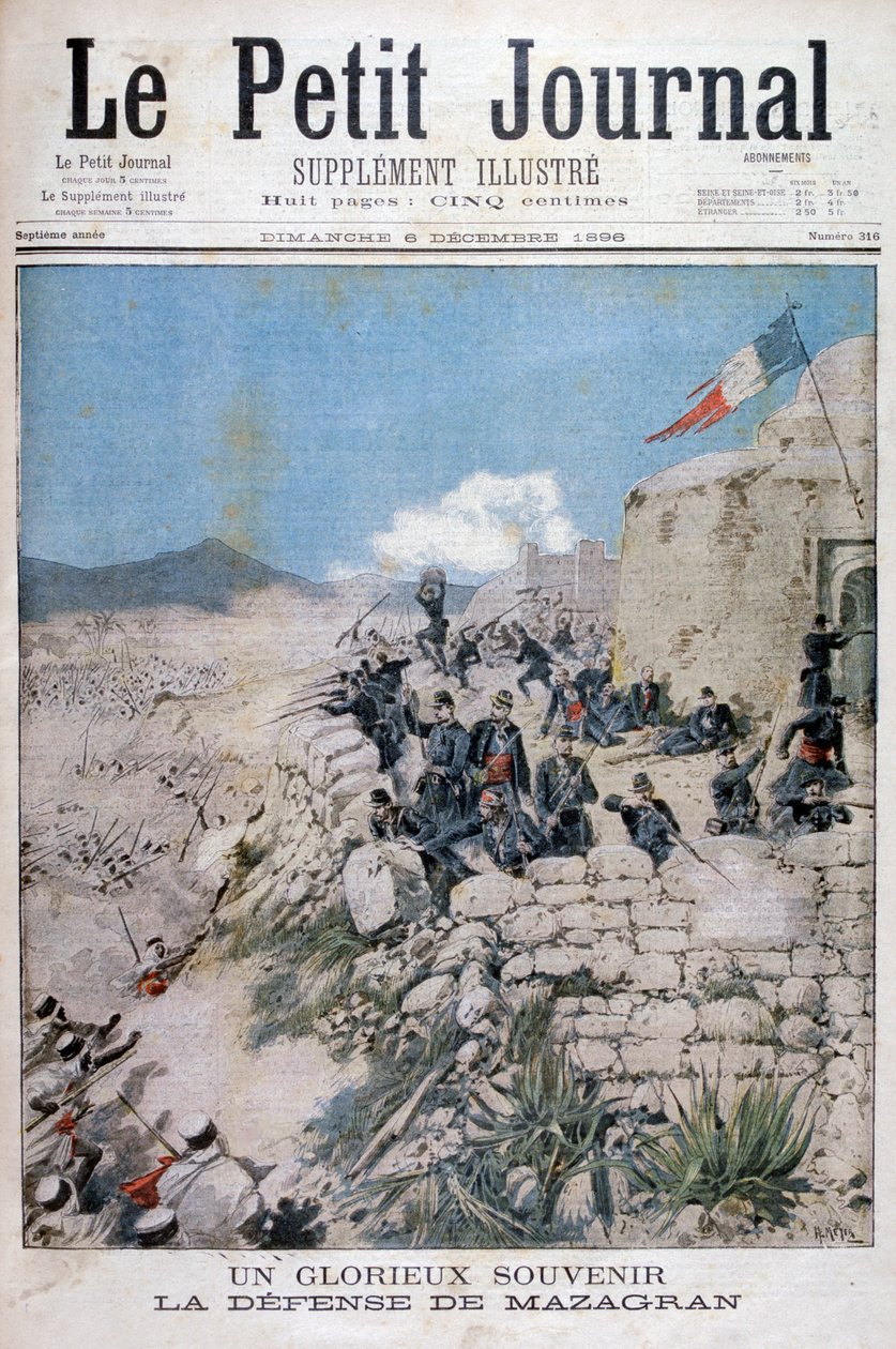 De verdediging van Mazagran, Algerije, 1896 door Henri Meyer