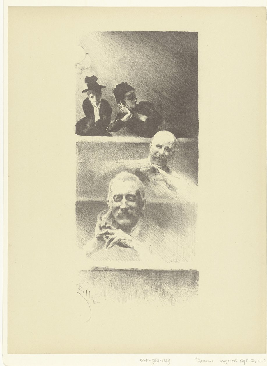 Toeschouwers in theater door Henri Patrice Dillon