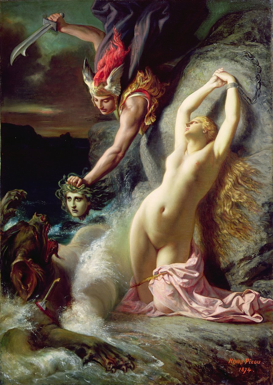Andromeda Geketend aan de Rots door Henri Pierre Picou