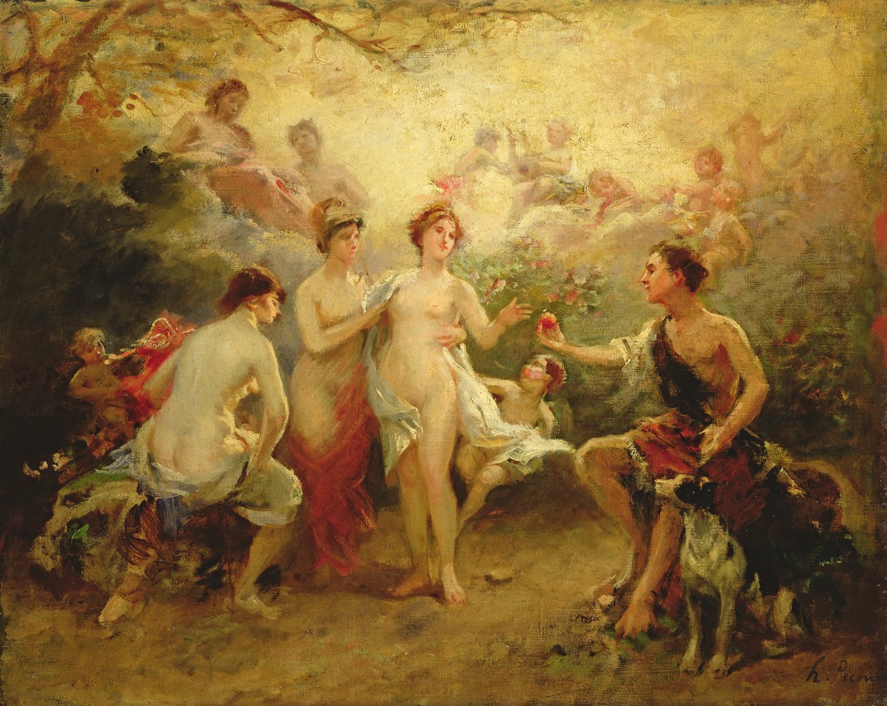 Het Oordeel van Parijs door Henri Pierre Picou