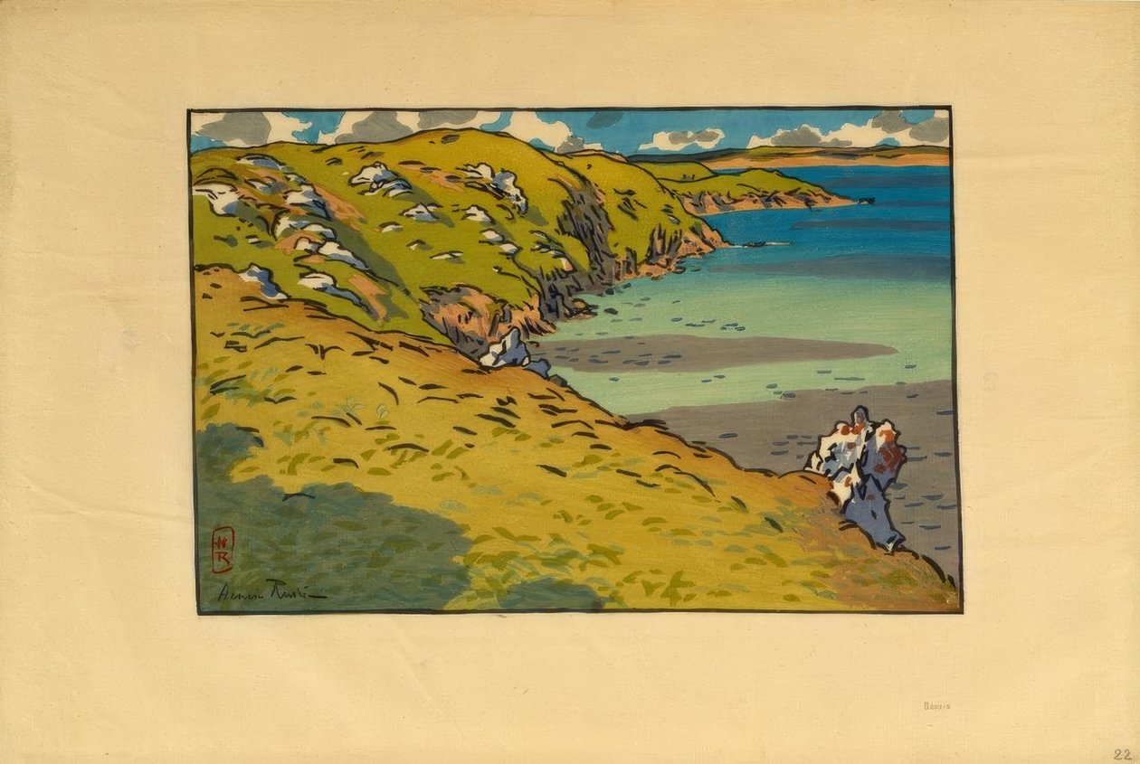 Baie de la Fresnaye (Saint-Cast) door Henri Rivière