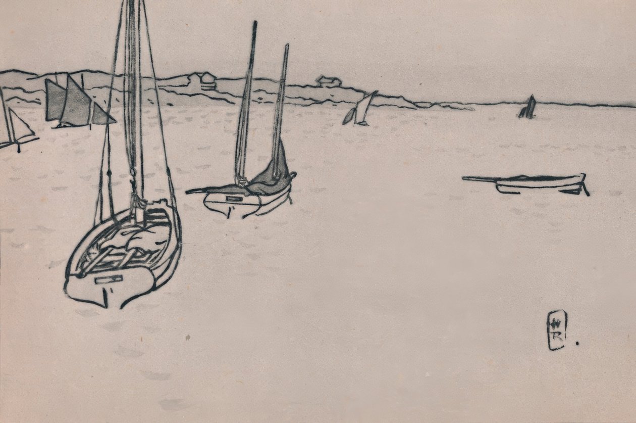 Bretons Landschap door Henri Rivière