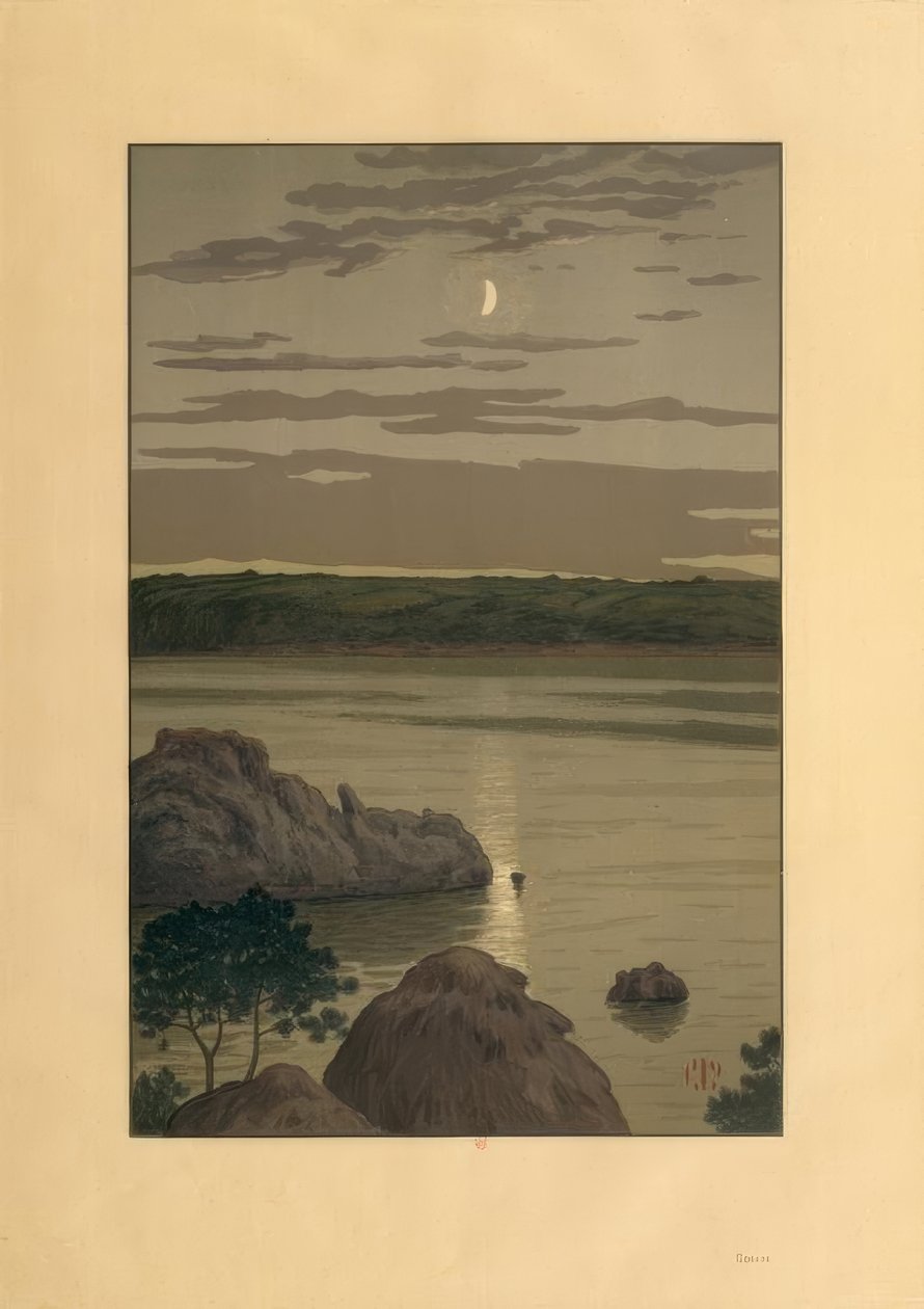 Maanlicht in Landmelus door Henri Rivière