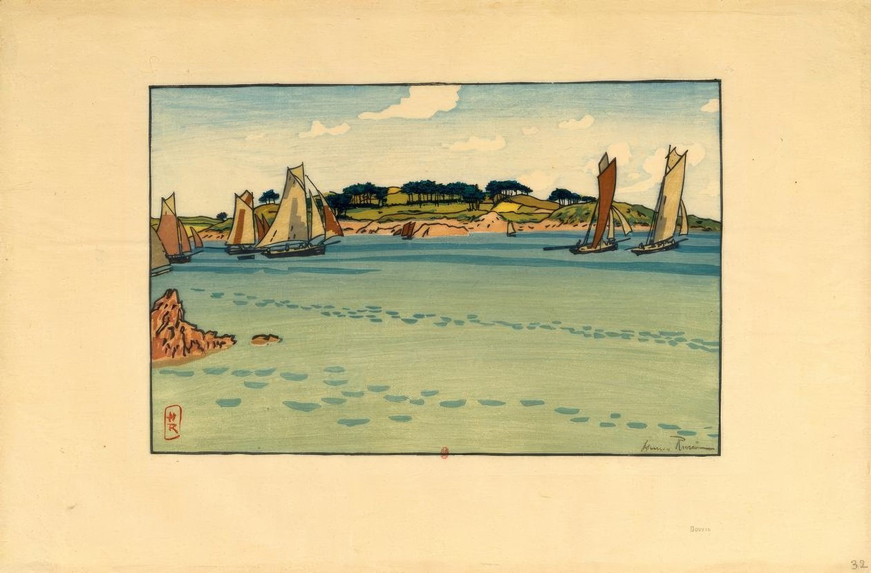 Gabares voor door Henri Rivière