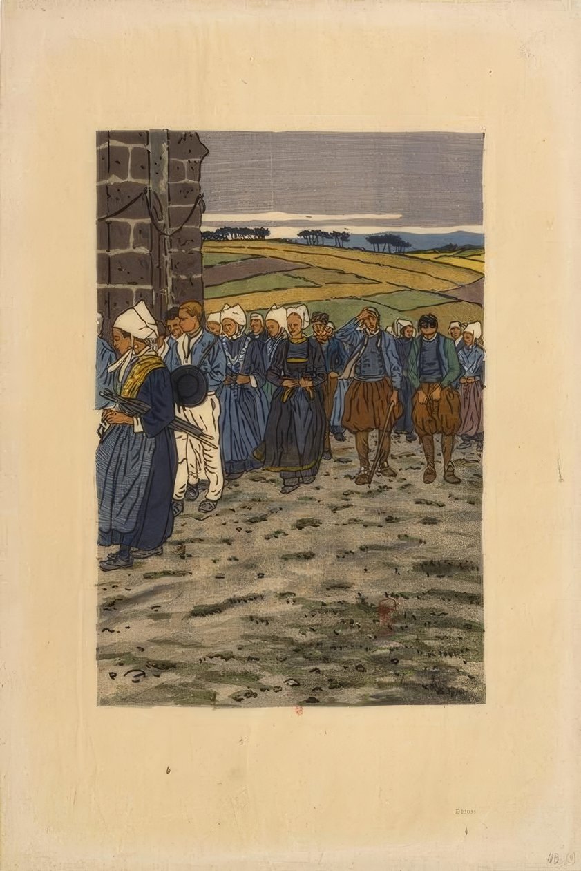 Le Pardon de Sainte-Anne-la-Palud door Henri Rivière