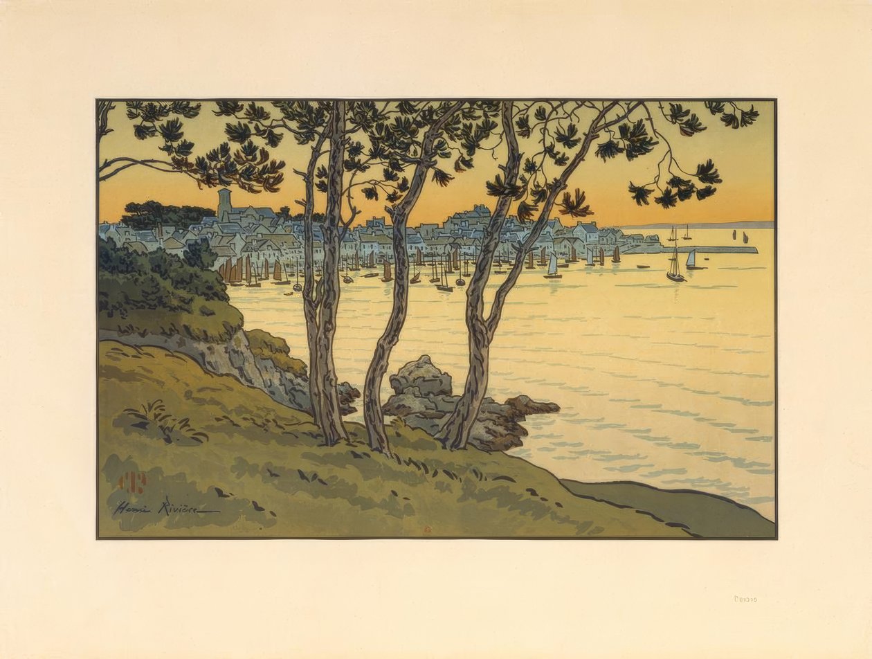 De haven van Douarnenez door Henri Rivière