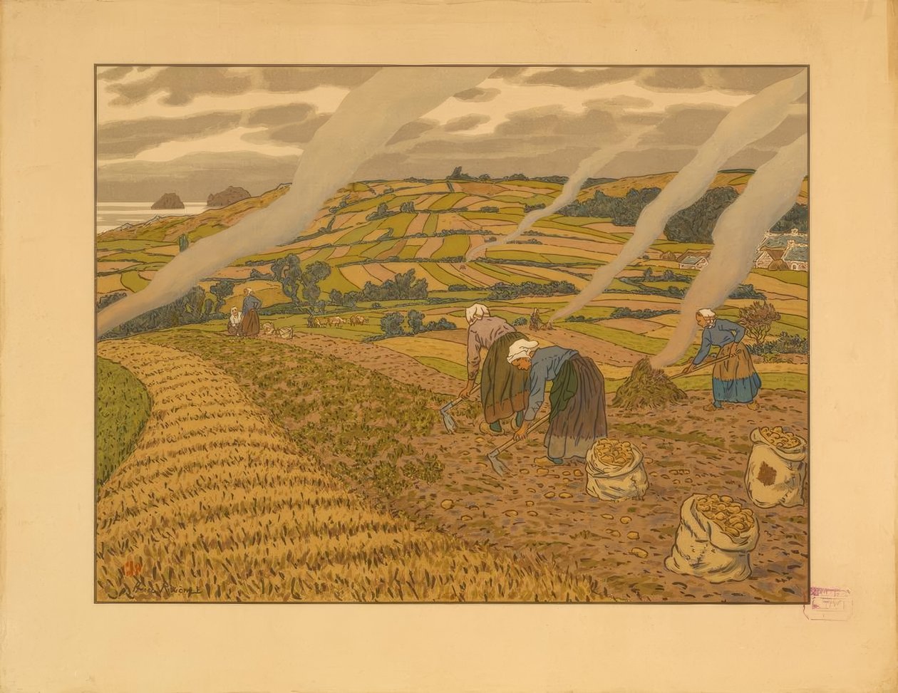 Werk op het veld door Henri Rivière