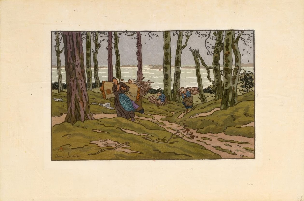 De dag na de storm, baai van Launay (Loguivy) door Henri Rivière