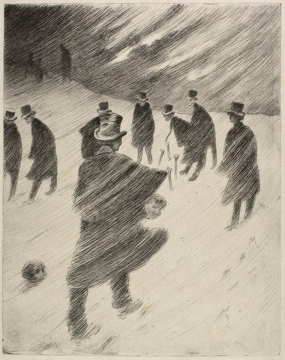 Rouwdienst door Henri Rivière