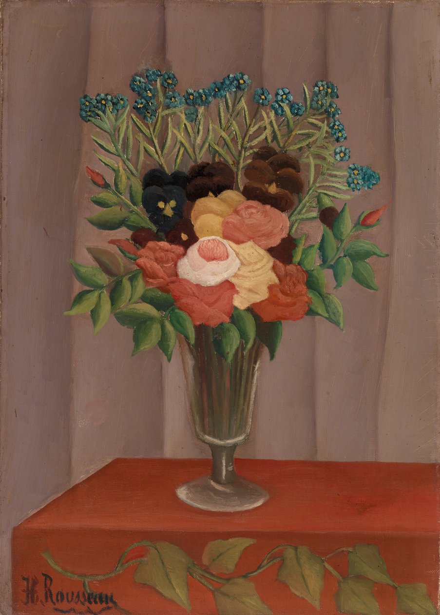 Boeket bloemen door Henri Rousseau