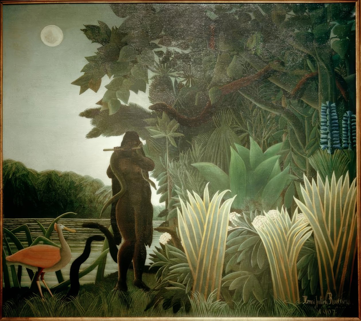 De slangenbezweerster door Henri Rousseau
