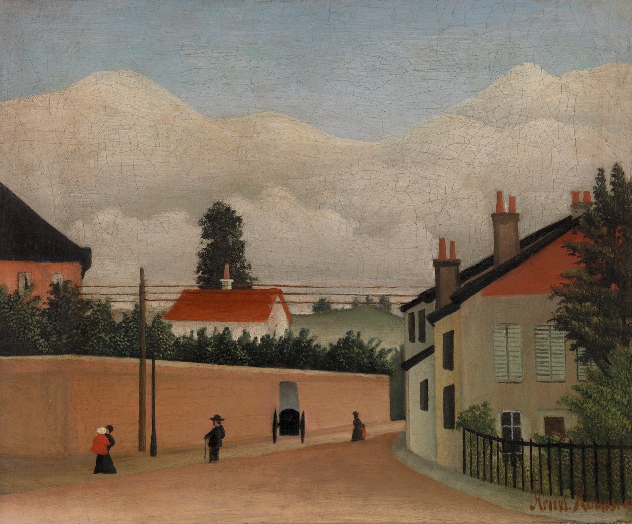 Buitenwijken van Parijs door Henri Rousseau