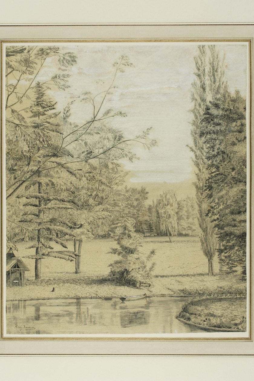 Rivier- en Parklandschap door Henri Rousseau