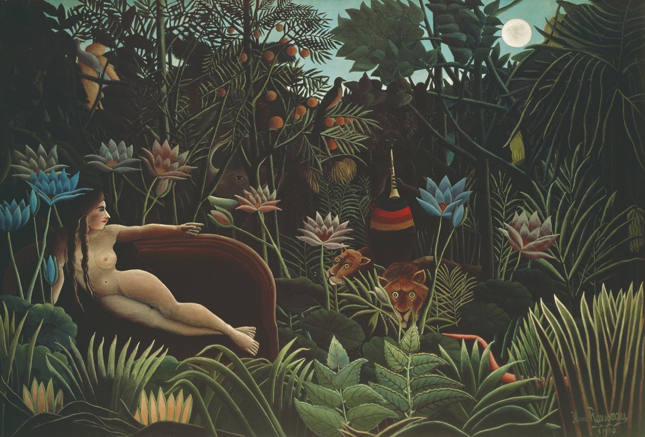 De droom door Henri Rousseau