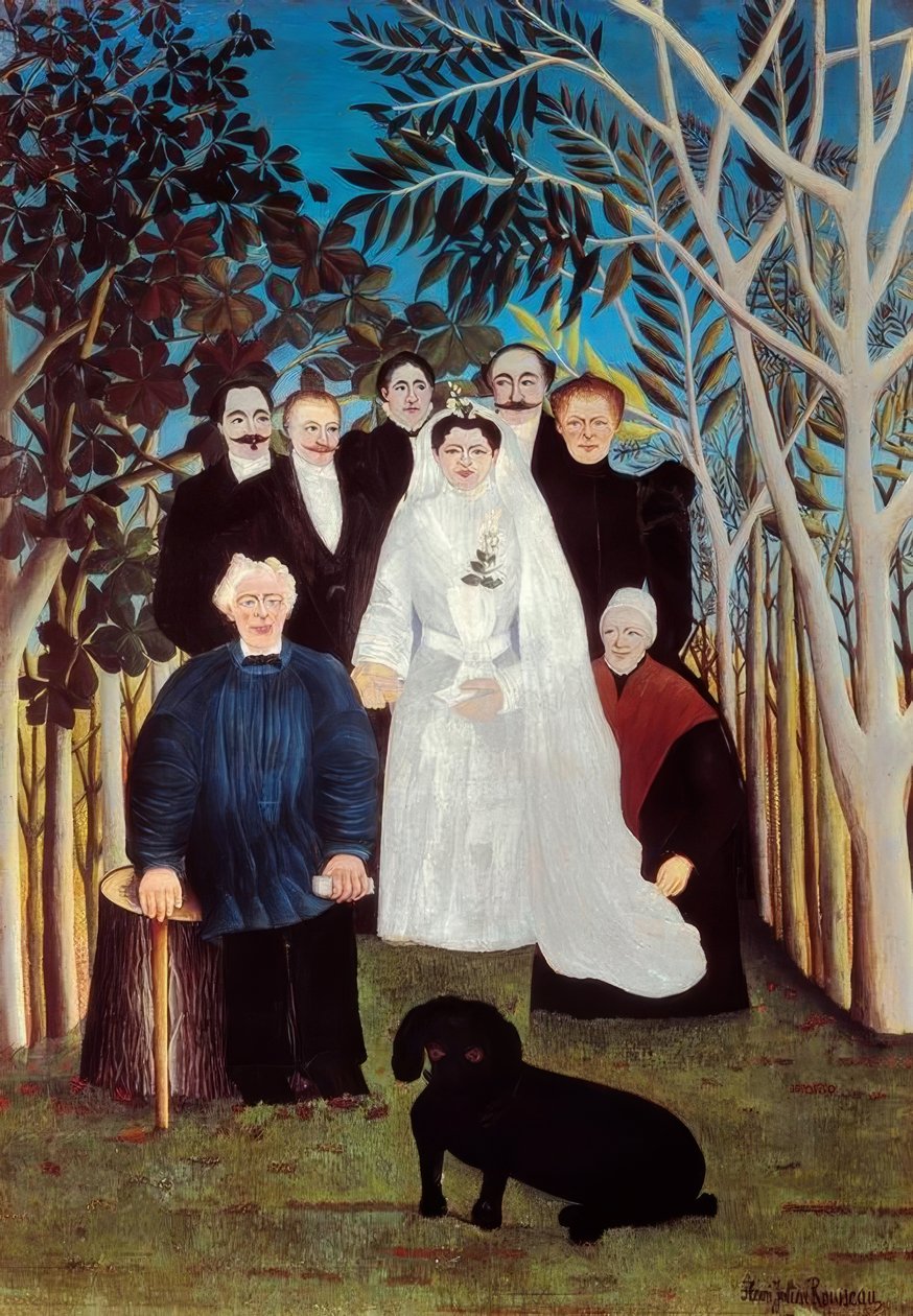 Een bruiloft op het platteland door Henri Rousseau