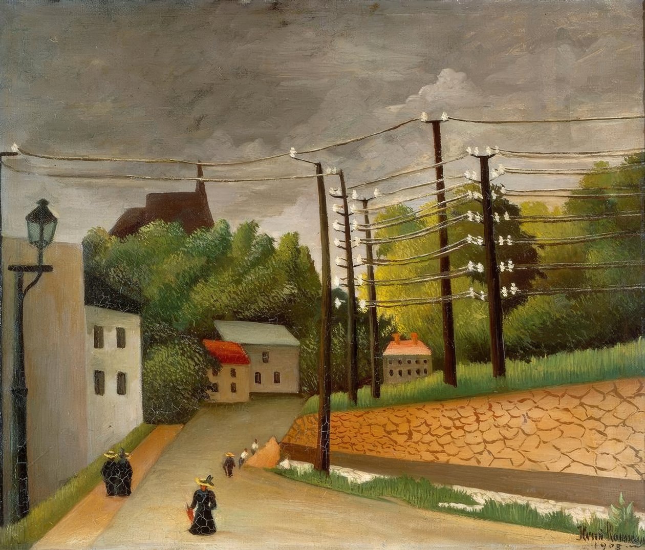 Uitzicht op Malakoff door Henri Rousseau