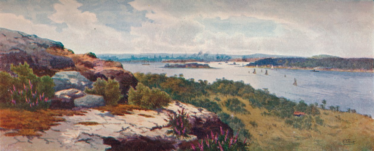 Sydney vanuit Vaucluse, ca. 1906 door Henri Tebbitt